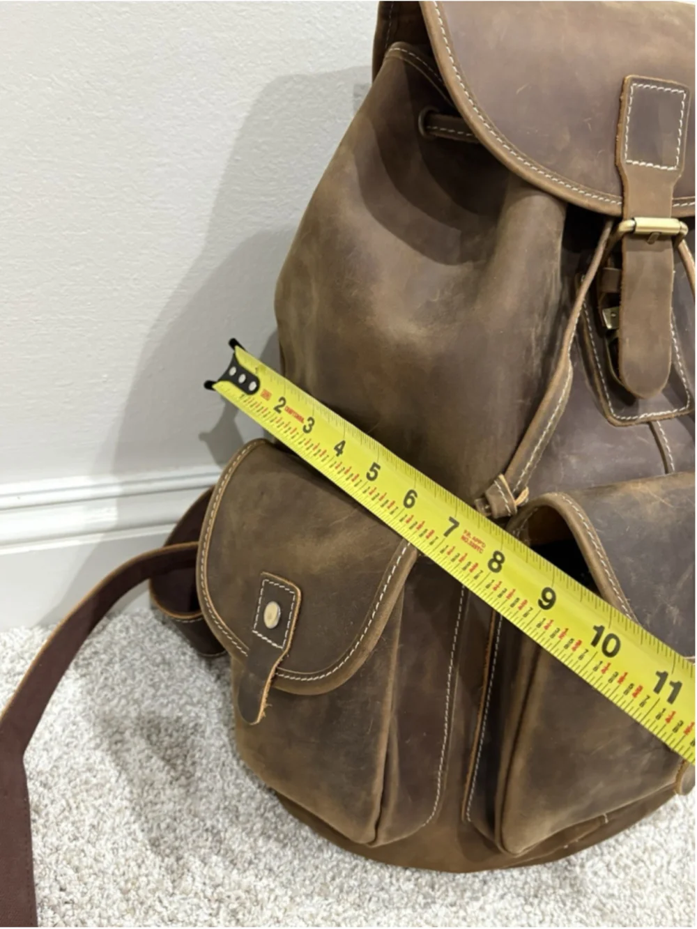 The Asmus Unbranded Brown Leather Backpack Rucksack VERY NICE QUALITY